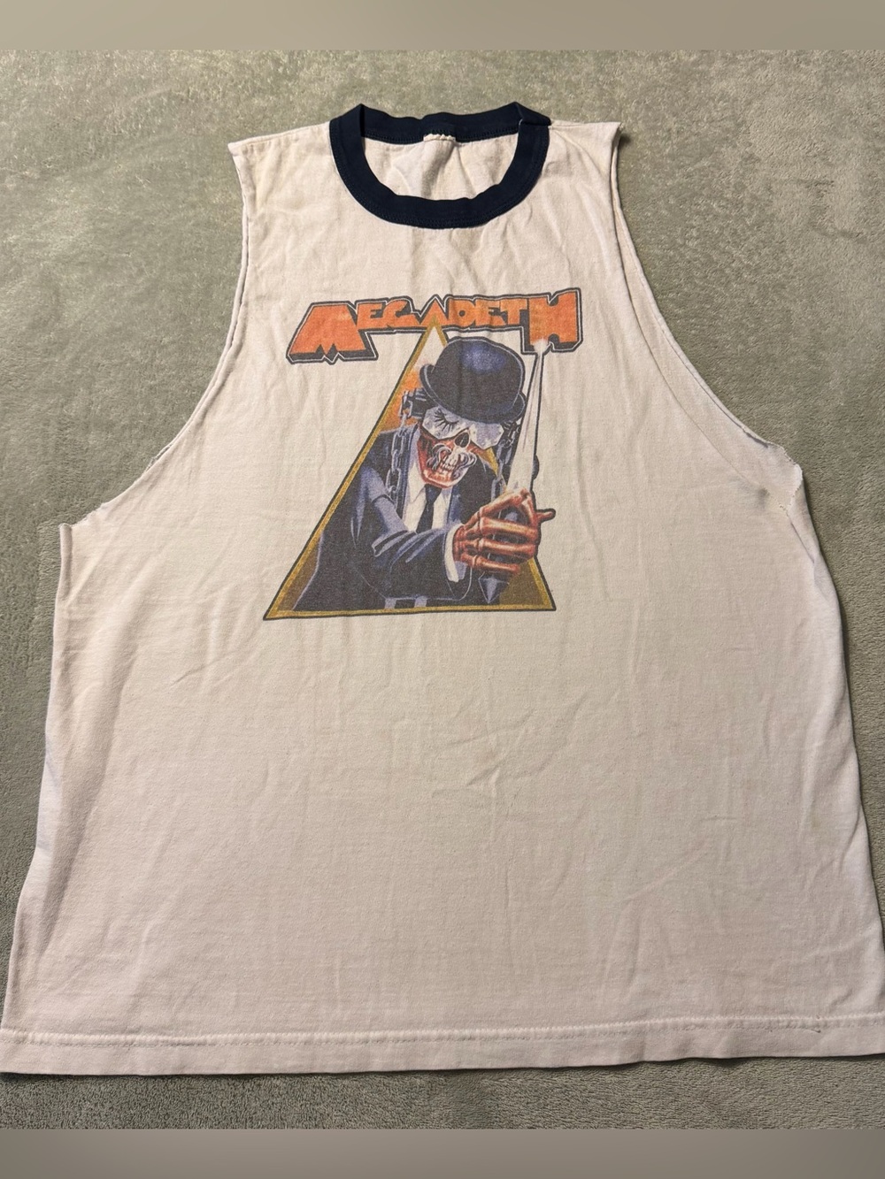 Vintage Megadeth Clockwork Orange Cut Off Tank Top T Shirt Adult Size Large
